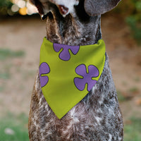 Pet Bandana - Patrick Star Shorts Flower Icon Green/Lavender