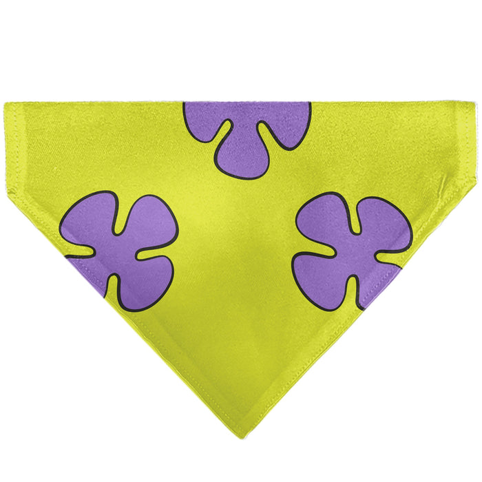 Pet Bandana - Patrick Star Shorts Flower Icon Green/Lavender