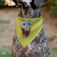 Pet Bandana - SpongeBob SquarePants Excited Smile Expression Yellow