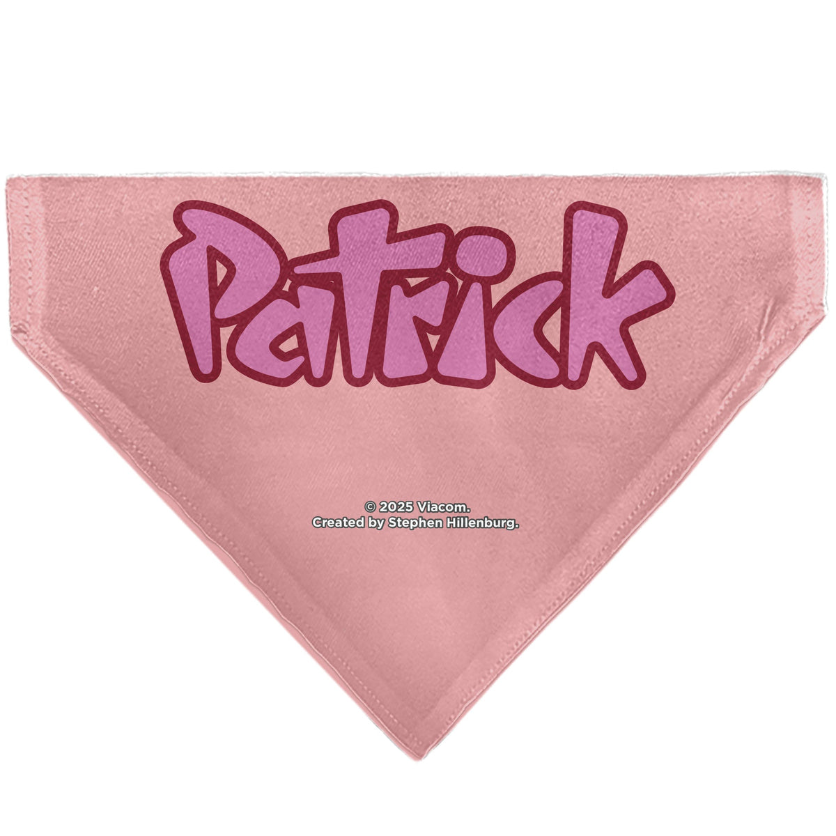 Pet Bandana - PATRICK Star Smiling Face Close-Up and Text Pinks/Reds