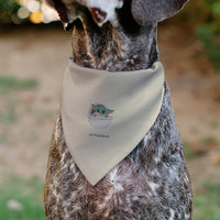 Pet Bandana - Star Wars The Mandalorian THE FORCE IS STRONG Grogu Pod Pose Beige/Tans