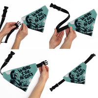 Pet Bandana - Star Wars The Madalorian and Grogu WHERE HE GOES I GO Pose Blue/Black