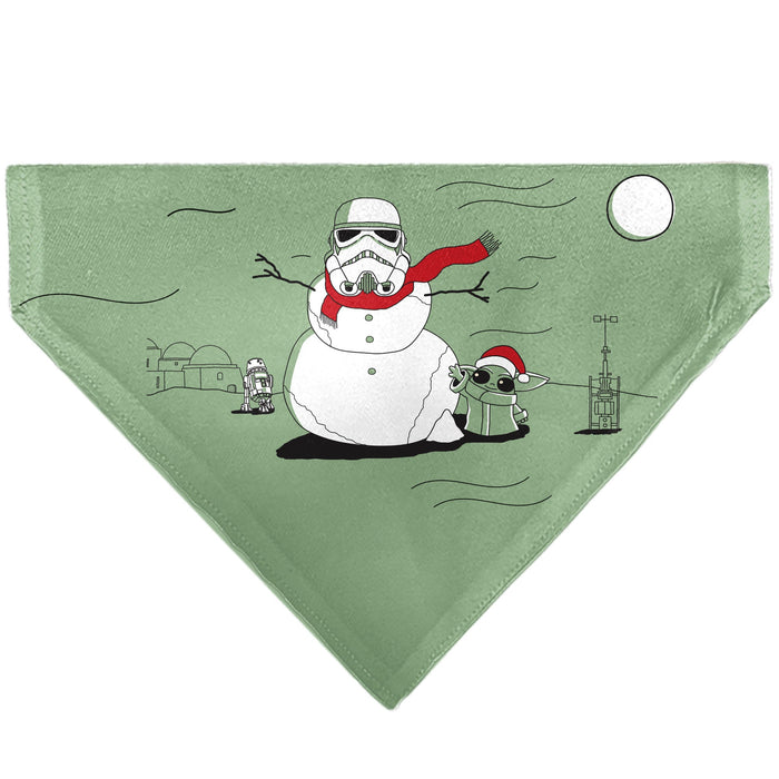 Pet Bandana - Star Wars Holiday Grogu Baby Yoga Santa Claus Scenes