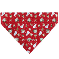Pet Bandana - Star Wars Holiday Grogu Baby Yoga GALAXY GREETING'S Pose and Icons Red