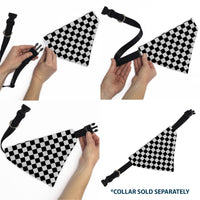 Pet Bandana - Checker Black/White