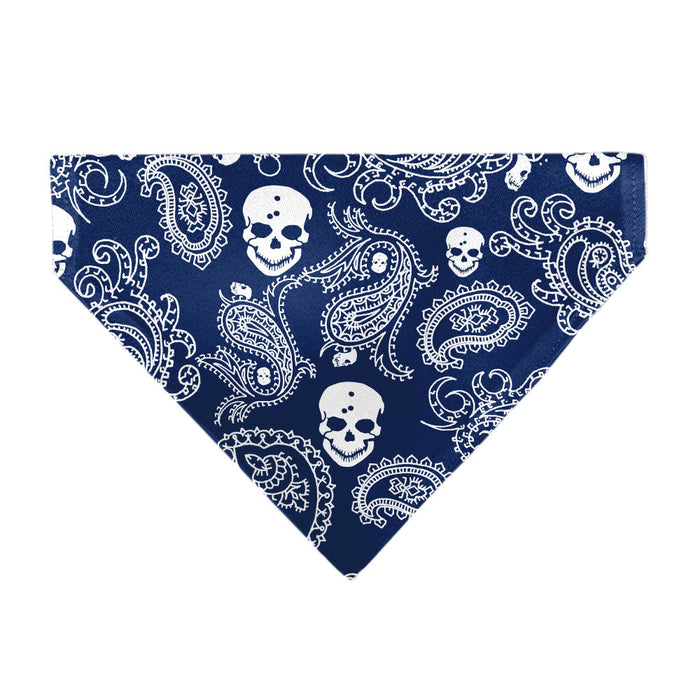 Pet Bandana - Bandana/Skulls Royal/White