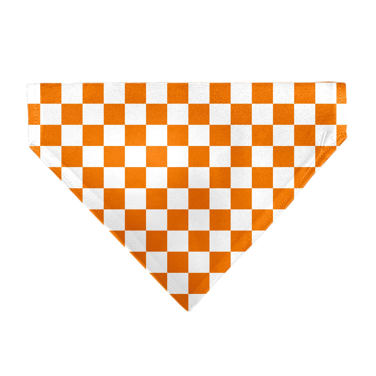 Pet Bandana - Checker White/TN Orange