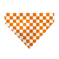 Pet Bandana - Checker White/TN Orange