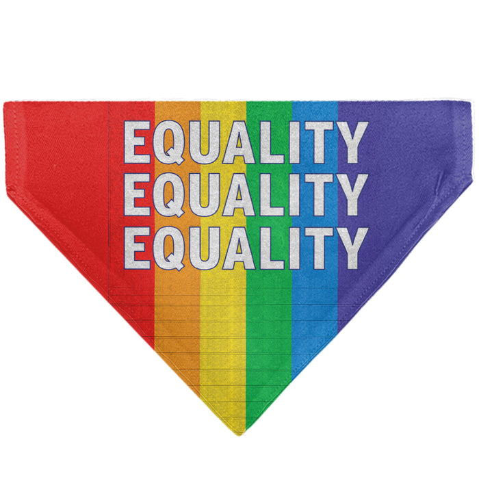 Pet Bandana - EQUALITY Blocks Rainbow/Blue/White