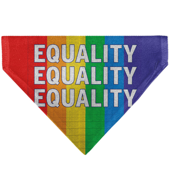 Pet Bandana - EQUALITY Blocks Rainbow/Blue/White