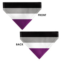 Pet Bandana - Flag Asexual Black/Gray/White/Purple