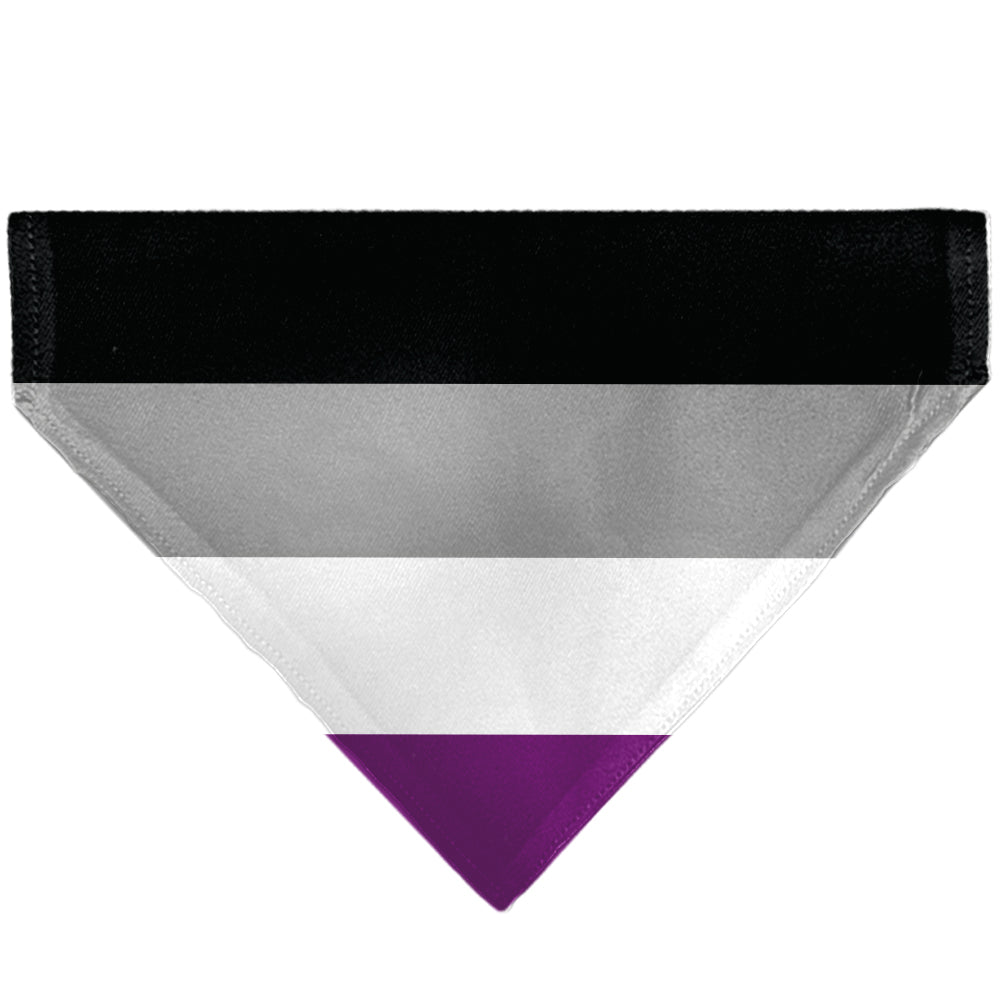 Pet Bandana - Flag Asexual Black/Gray/White/Purple