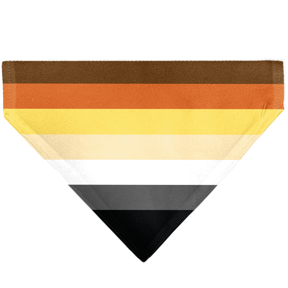 Pet Bandana - Flag Bear Pride2 Black/Brown/Orange/Yellow/Tan/White/Gray/Black