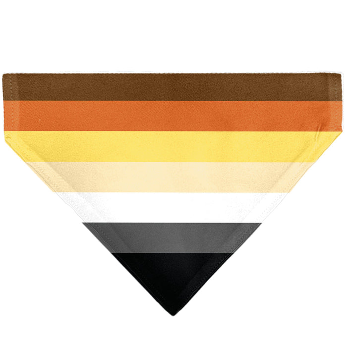 Pet Bandana - Flag Bear Pride2 Black/Brown/Orange/Yellow/Tan/White/Gray/Black