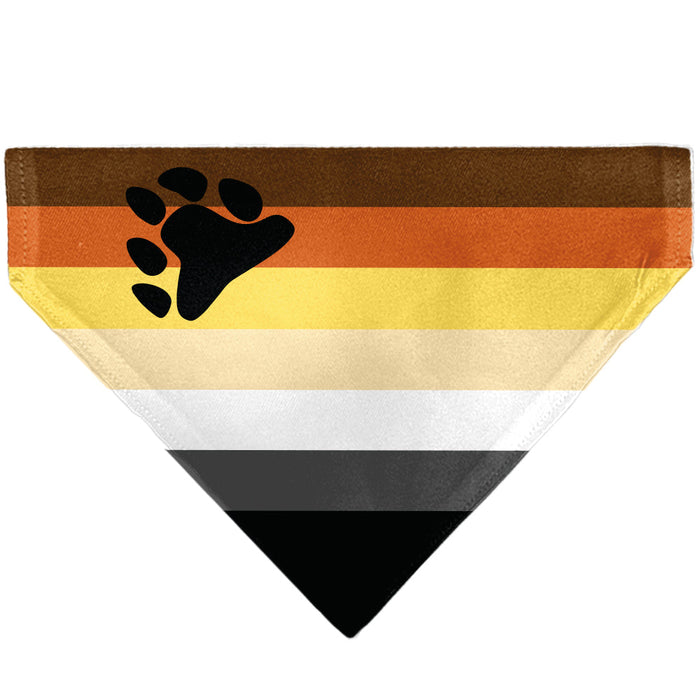 Pet Bandana - Flag Bear Pride2 Black/Brown/Orange/Yellow/Tan/White/Gray/Black
