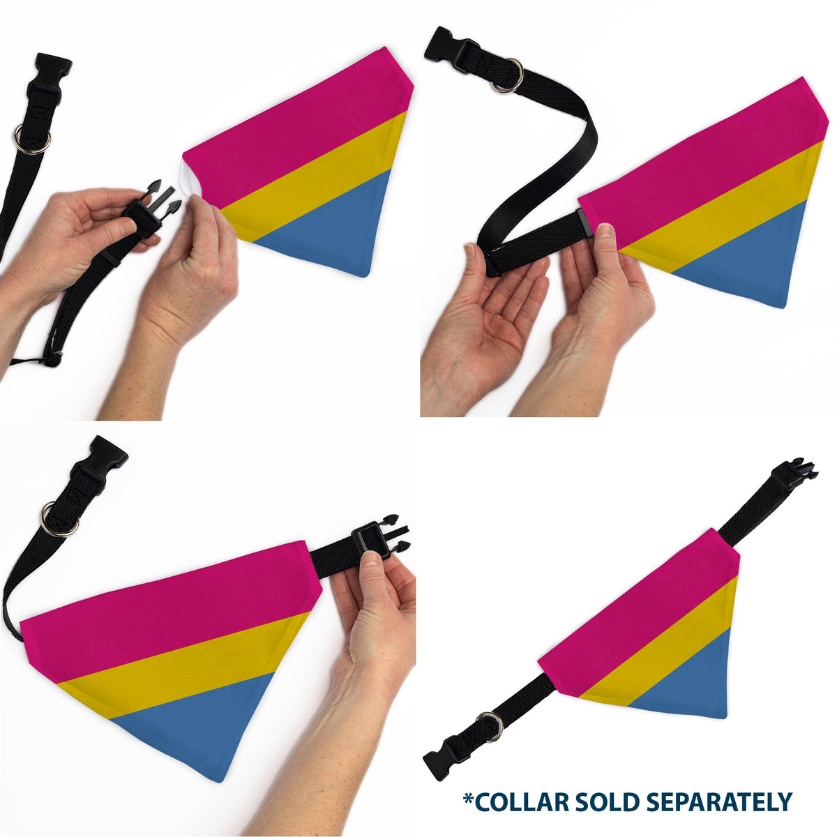 Pet Bandana - Flag Pansexual Pink/Yellow/Blue