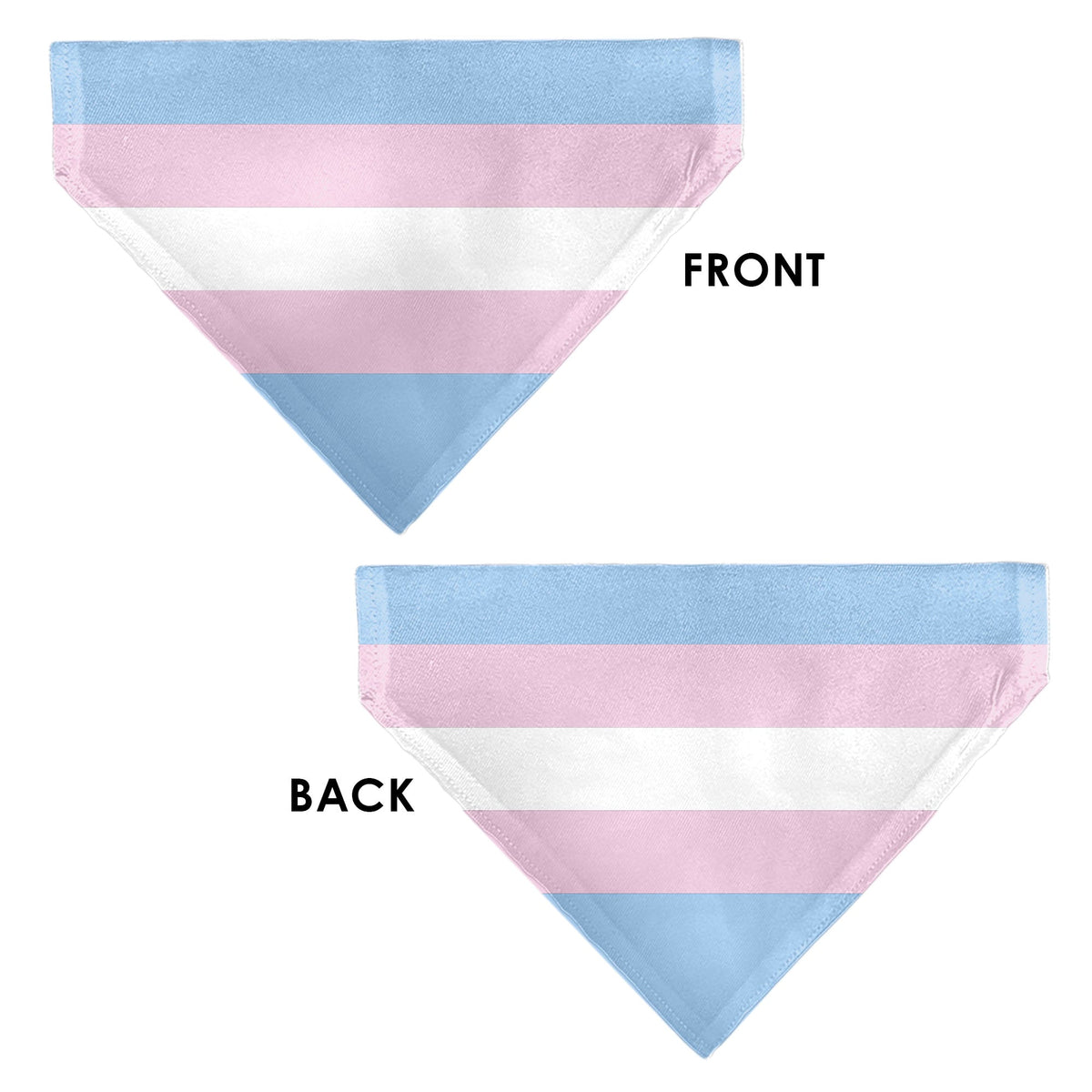 Pet Bandana - Flag Transgender Baby Blue/Baby Pink/White