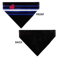 Pet Bandana - Flag Leather Black/Blue/Red/White