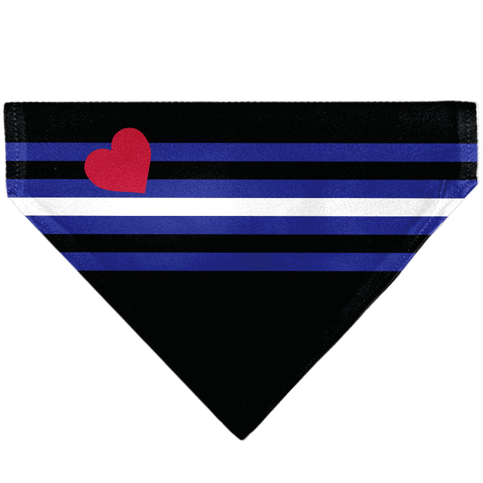 Pet Bandana - Flag Leather Black/Blue/Red/White