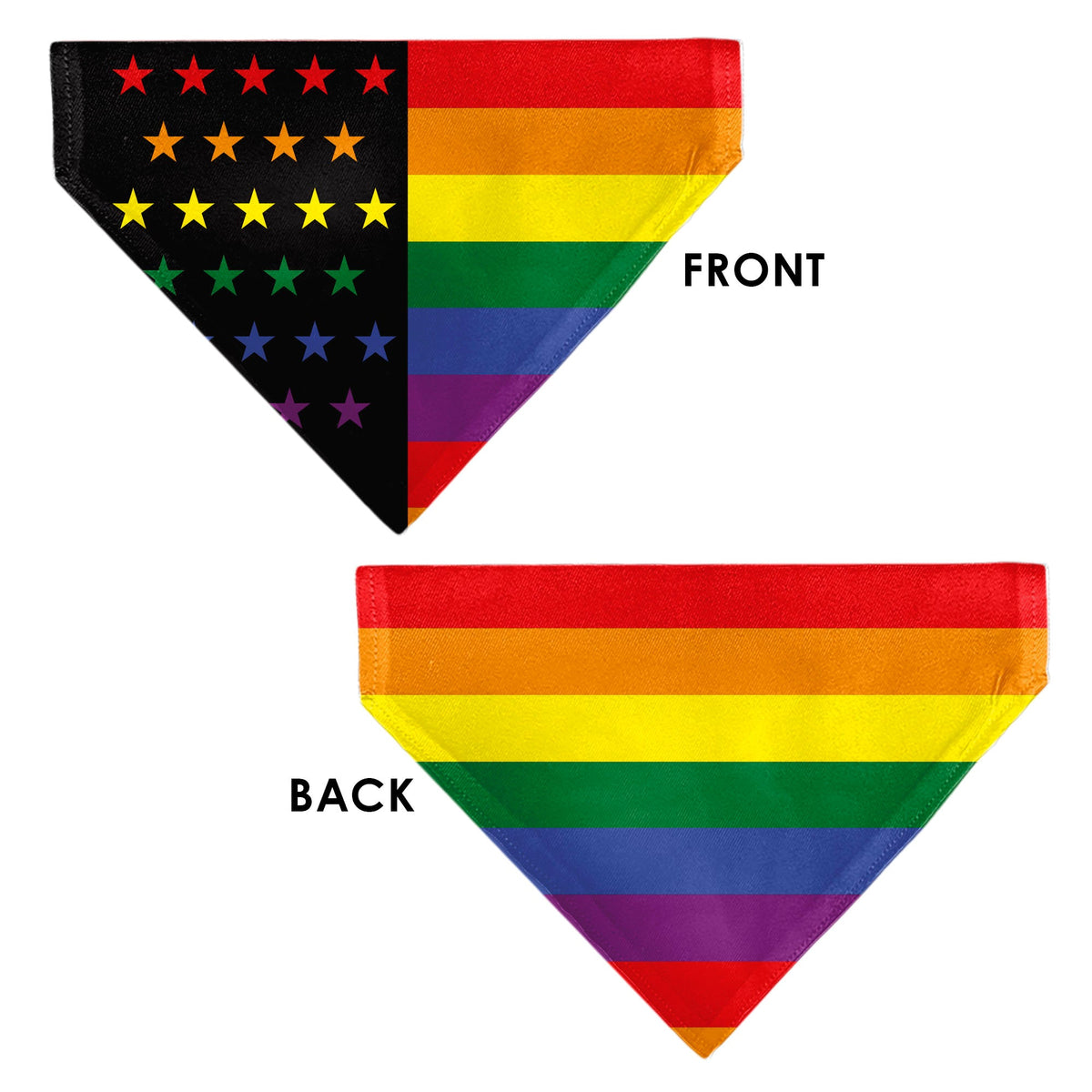 Pet Bandana - Flag American Pride Rainbow/Black