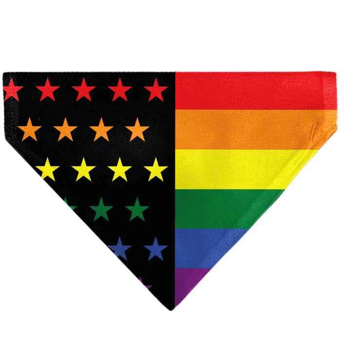 Pet Bandana - Flag American Pride Rainbow/Black