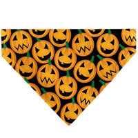 Pet Bandana - Jack-o'-Lantern Collage Black
