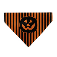 Pet Bandana - Jack-o'-Lantern Pumpkin Stripe Orange/Black