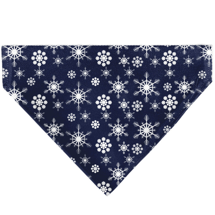 Pet Bandana - Snowflakes Blue/White