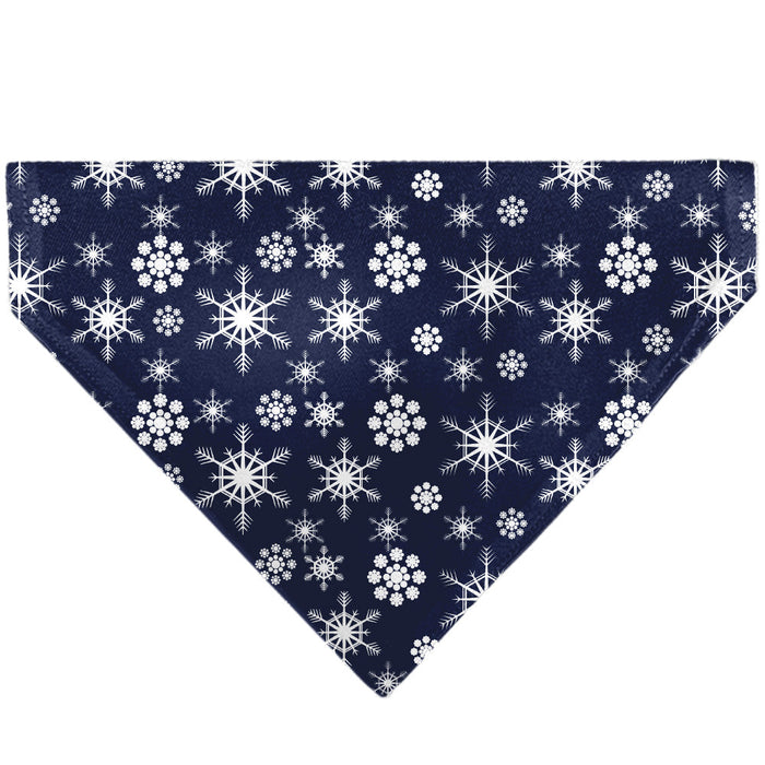 Pet Bandana - Snowflakes Blue/White