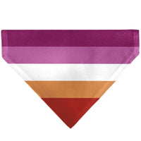 Pet Bandana - Flag Lesbian Five Stripe Oranges/White/Pinks