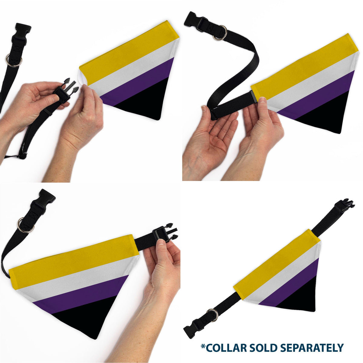 Pet Bandana - Flag Non-Binary Stripe