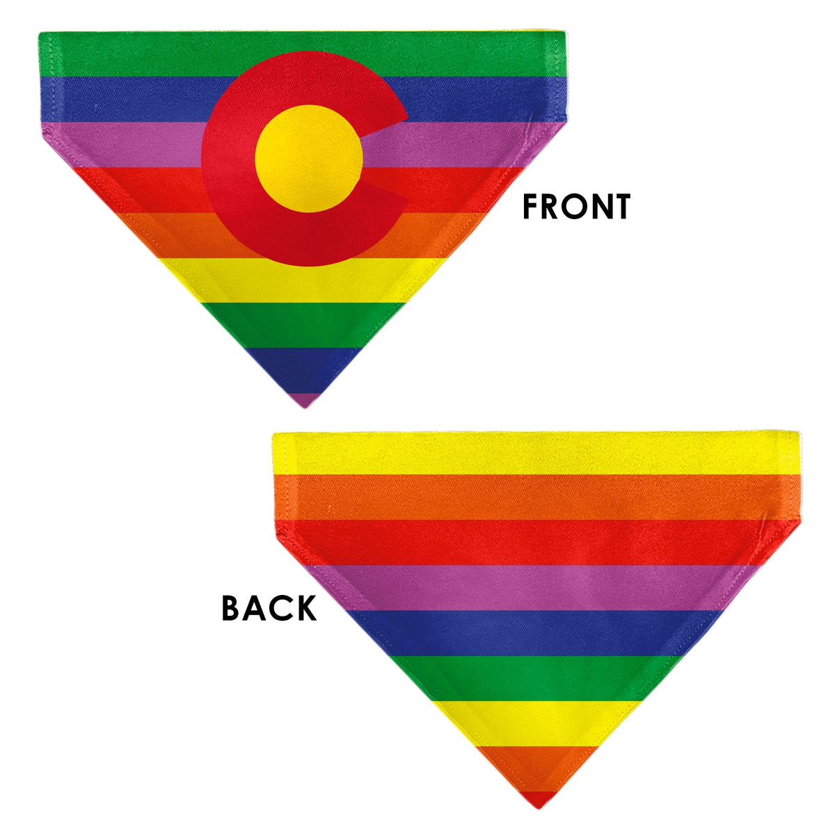 Pet Bandana - Colorado Flags2 Pride
