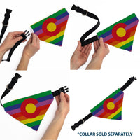 Pet Bandana - Colorado Flags2 Pride