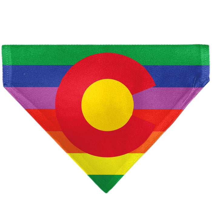 Pet Bandana - Colorado Flags2 Pride