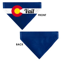 Pet Bandana - Colorado VAIL Flag Blue/White/Red/Yellow