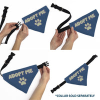 Pet Bandana - ADOPT ME Text and Paw Black/Lavender/Ivory
