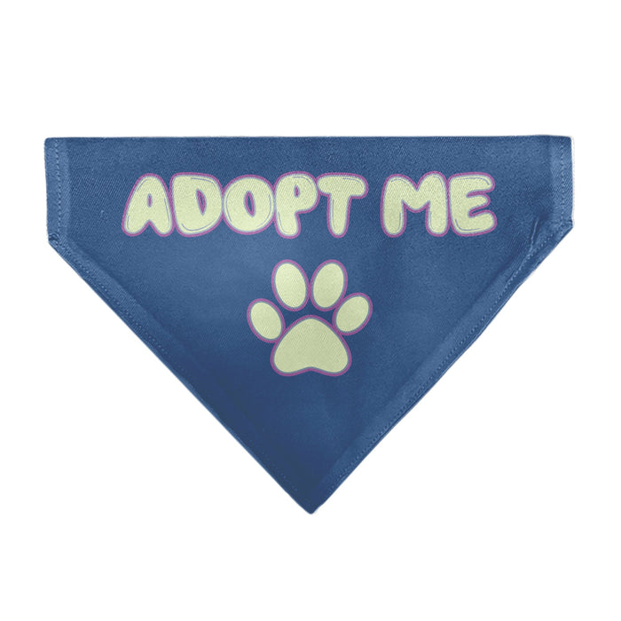 Pet Bandana - ADOPT ME Text and Paw Black/Lavender/Ivory