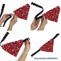 Pet Bandana - Americana Stars Scattered Red/White/Blue