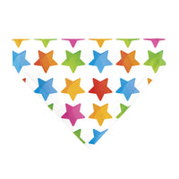 Pet Bandana - BIRTHDAY BOY Text and Stars White/Multi Color