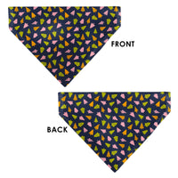 Pet Bandana - Holiday Christmas Trees Collage Navy/Multi Color