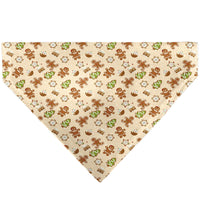 Pet Bandana - Holiday Decorated Gingerbread Cookies Collage Tan