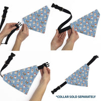 Pet Bandana - Holiday Polar Bear Poses Baby Blue