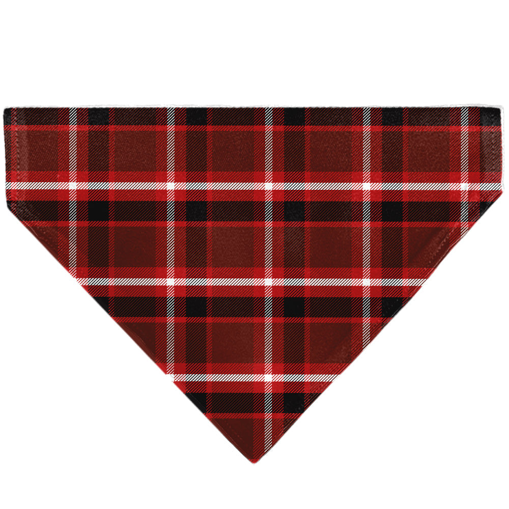 Pet Bandana - Holiday Pajama Plaid Red/Black/White