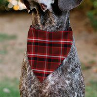 Pet Bandana - Holiday Pajama Plaid Red/Black/White