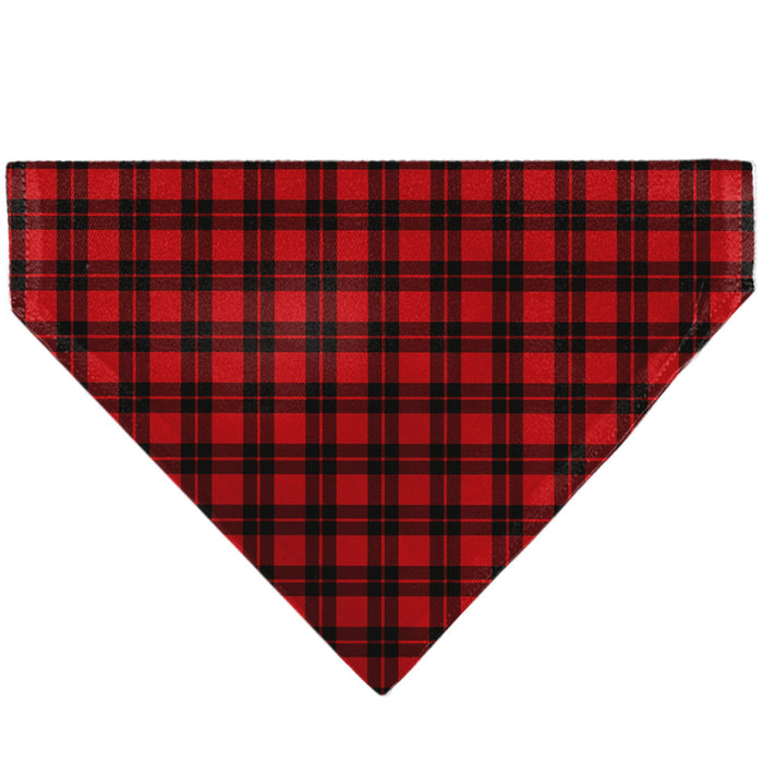 Pet Bandana - Holiday Pajama Plaid Red/Black