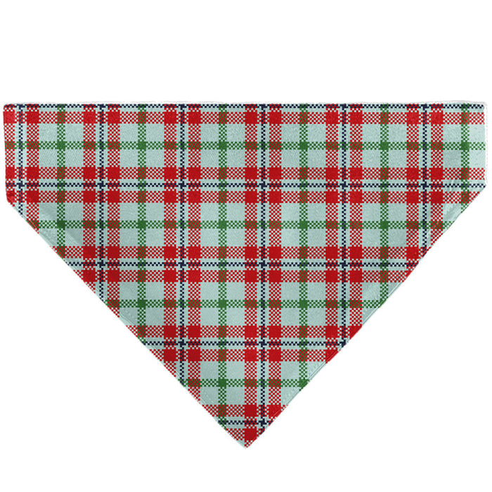Pet Bandana - Holiday Pajama Plaid Beige/Red/Green