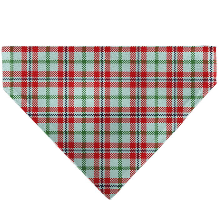 Pet Bandana - Holiday Pajama Plaid Beige/Red/Green
