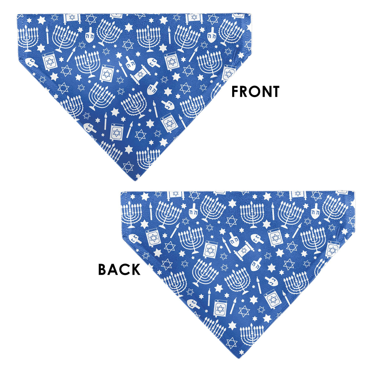 Pet Bandana - Hanukkah Holiday Symbols Blue/White