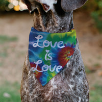 Pet Bandana - LOVE IS LOVE BD Tie Dye/White