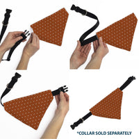 Pet Bandana - Mini Polka Dots Orange/White